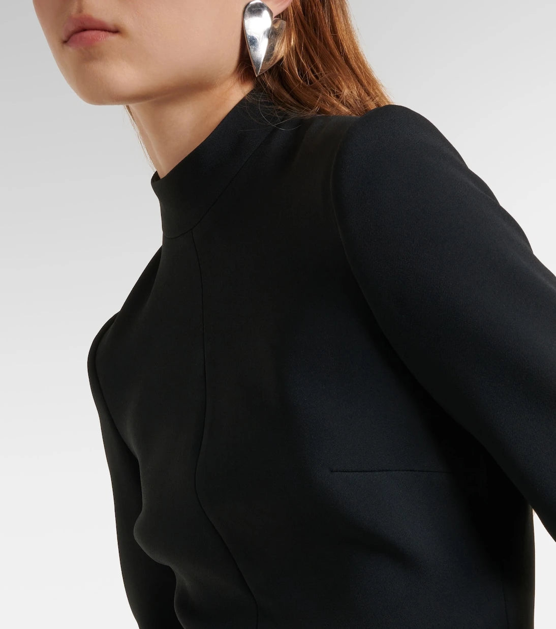 David Koma - Feather-trimmed cady midi dress