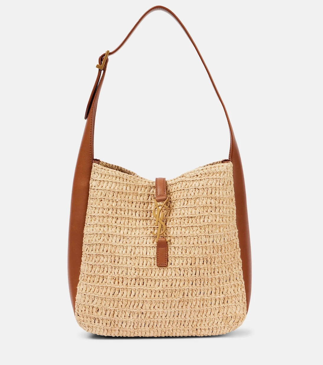 Saint Laurent - Le 5 à 7 Small raffia shoulder bag
