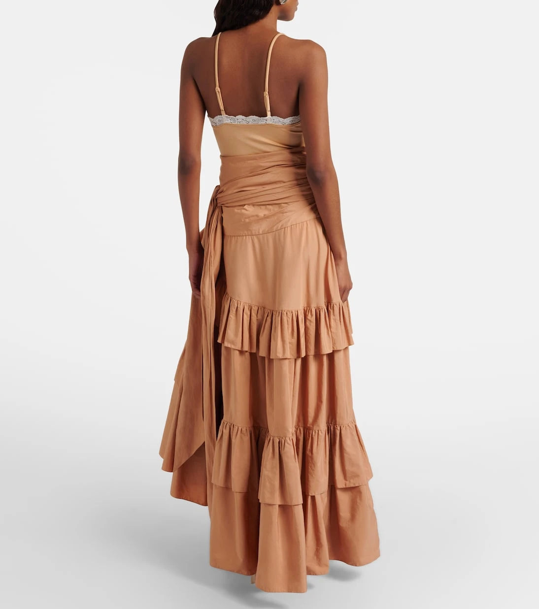 Chloé - Asymmetric ruffled cotton maxi skirt