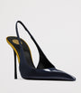 Saint Laurent Blue Patent Leather Amalia Slingback Pumps 110