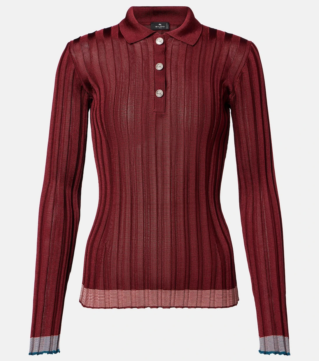 Etro - Fitilli örgü polo kazak