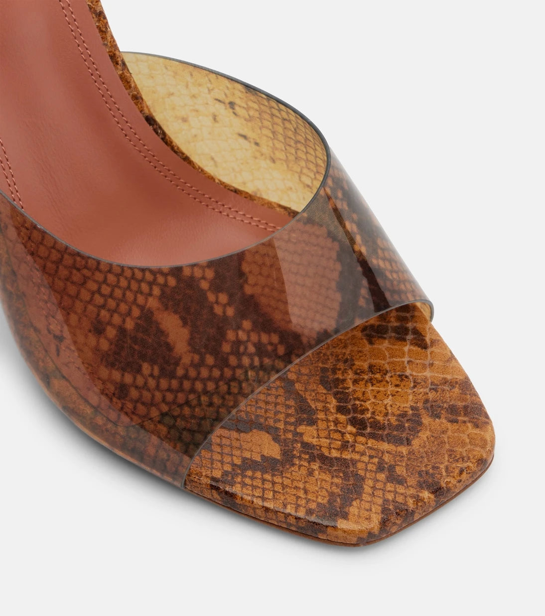 Amina Muaddi - Lupita snake-print PVC mules