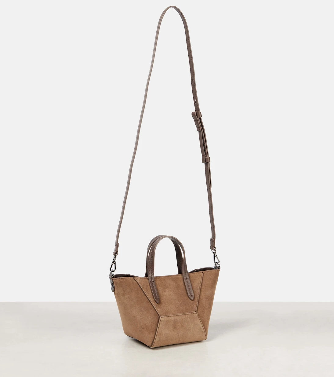 Brunello Cucinelli - BC Duo Mini Monili suede tote bag