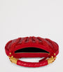Balmain Red Mini Zebra-Print Ebene Top-Handle Bag
