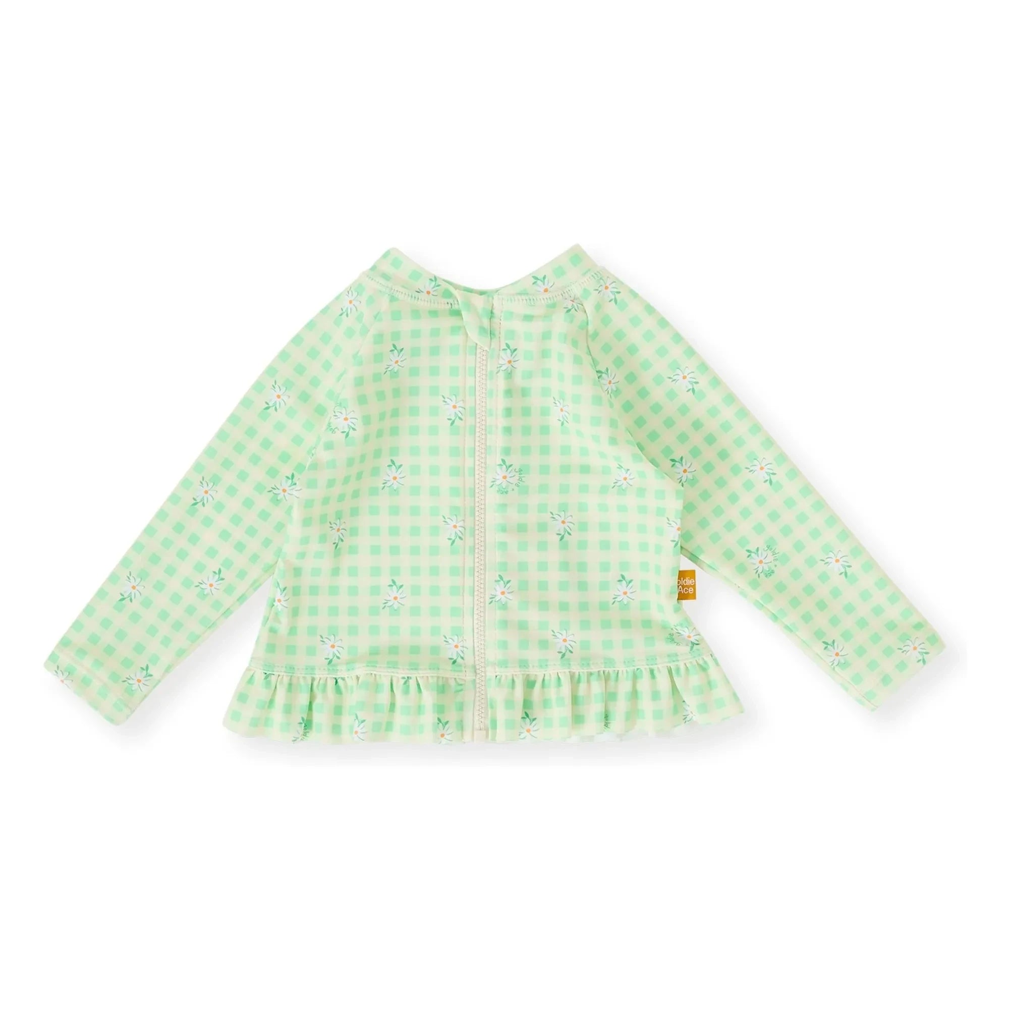 Goldie + Ace - UV Protection Bath T-Shirt Floral Tiles | Green