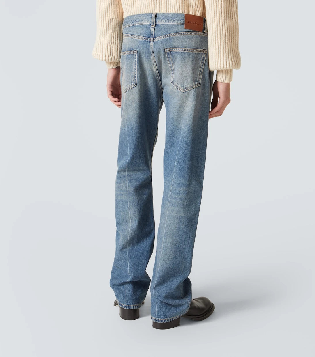 McQueen - Faded straight jeans