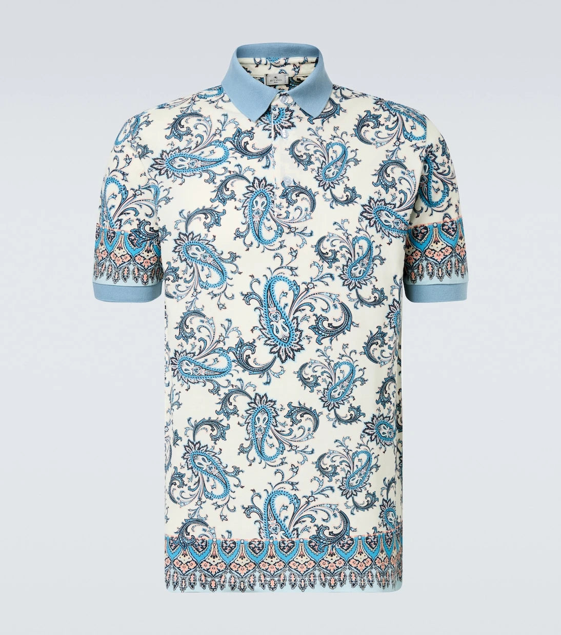 Etro - Paisley cotton piqué polo shirt