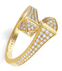 Midi Yellow Gold and Diamond Cleo Ring