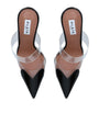 Alaïa Black Patent Leather Le Coeur Mules 90