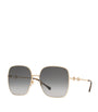 Gold Oversized Square Sunglasses