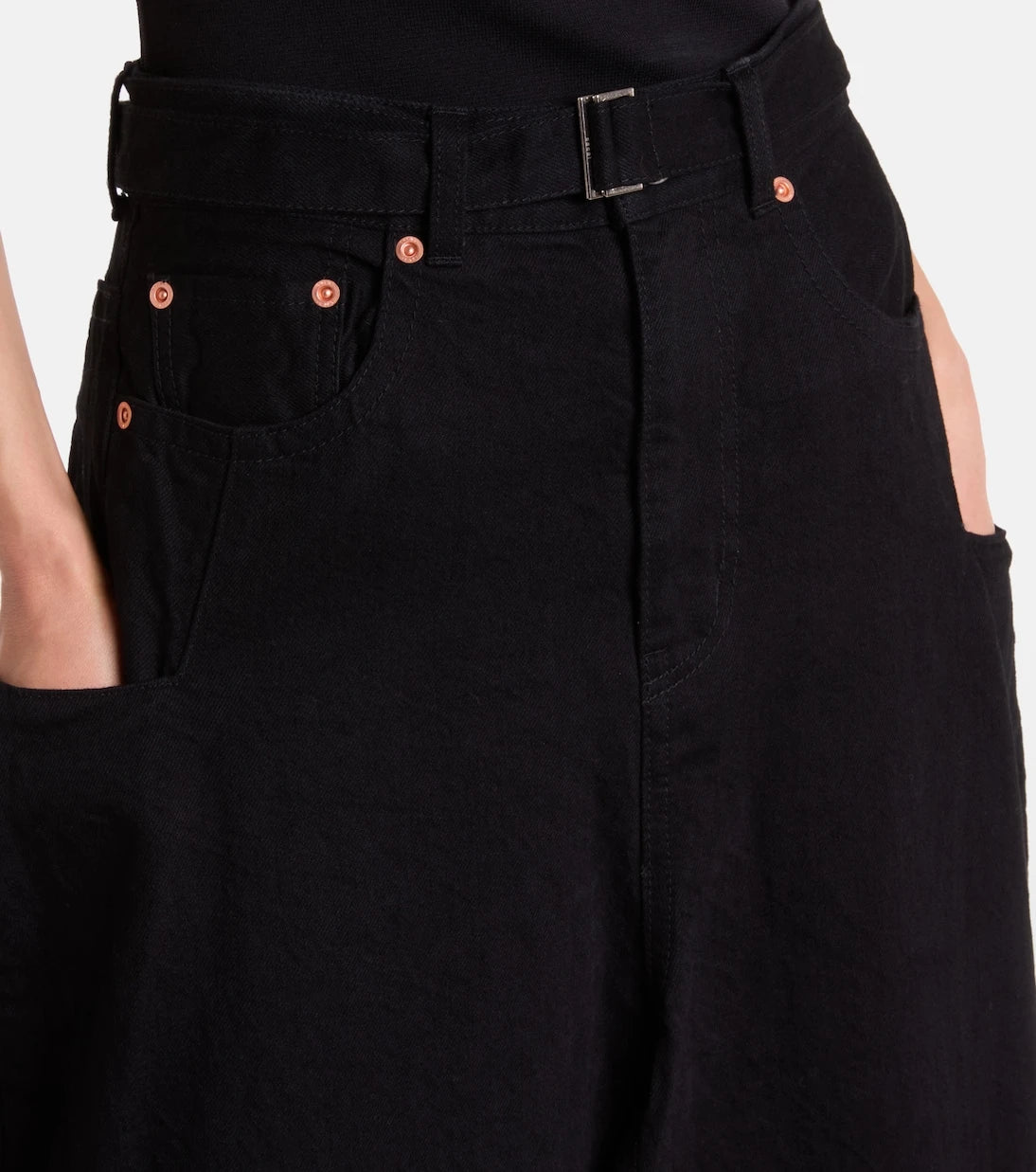 Sacai - Denim maxi skirt