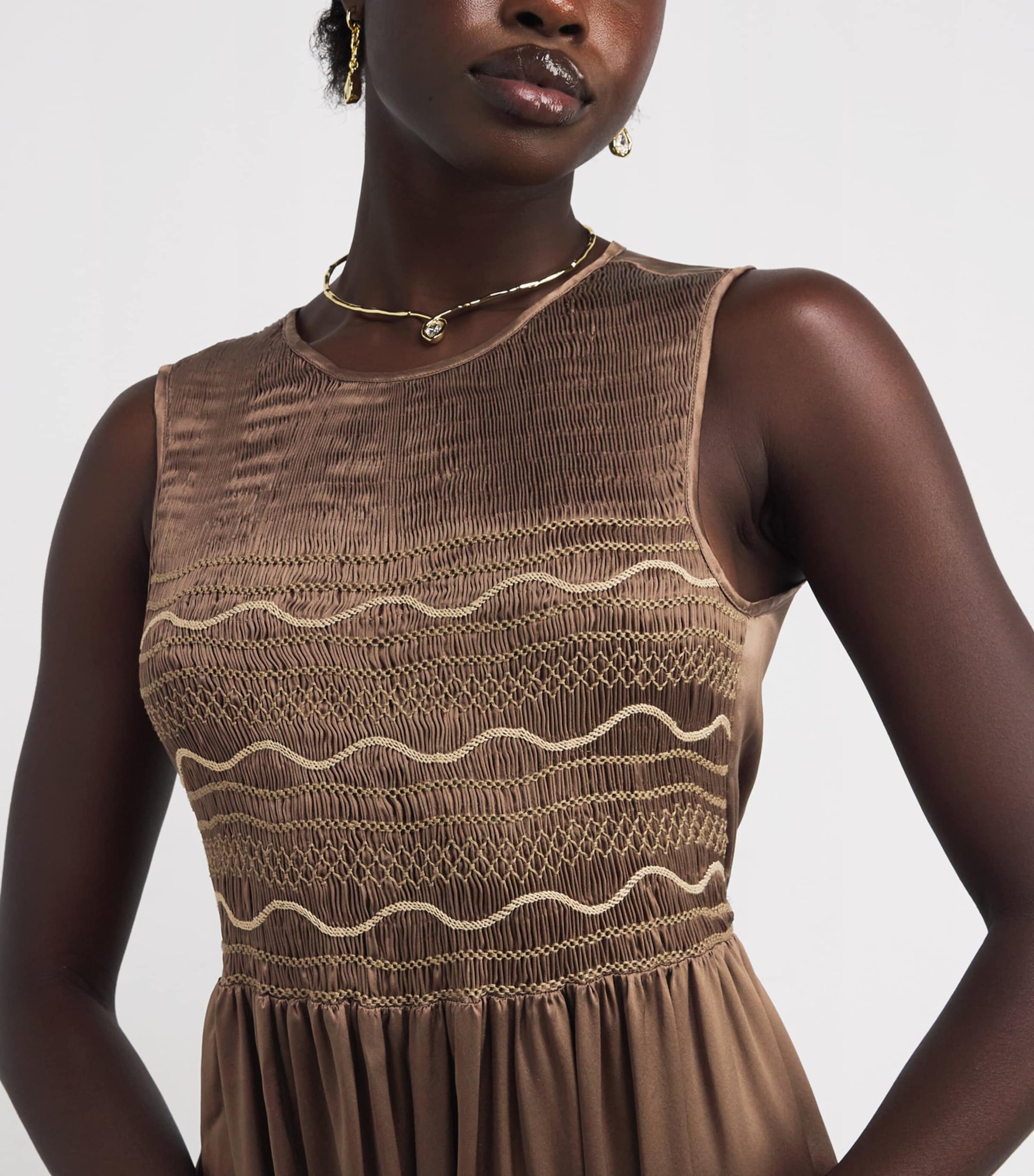 Loretta Caponi Silk Gioia Midi Dress