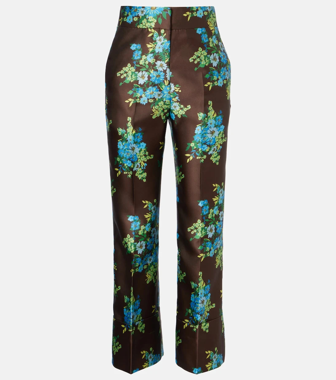 Alémais - Floral satin bootcut pants