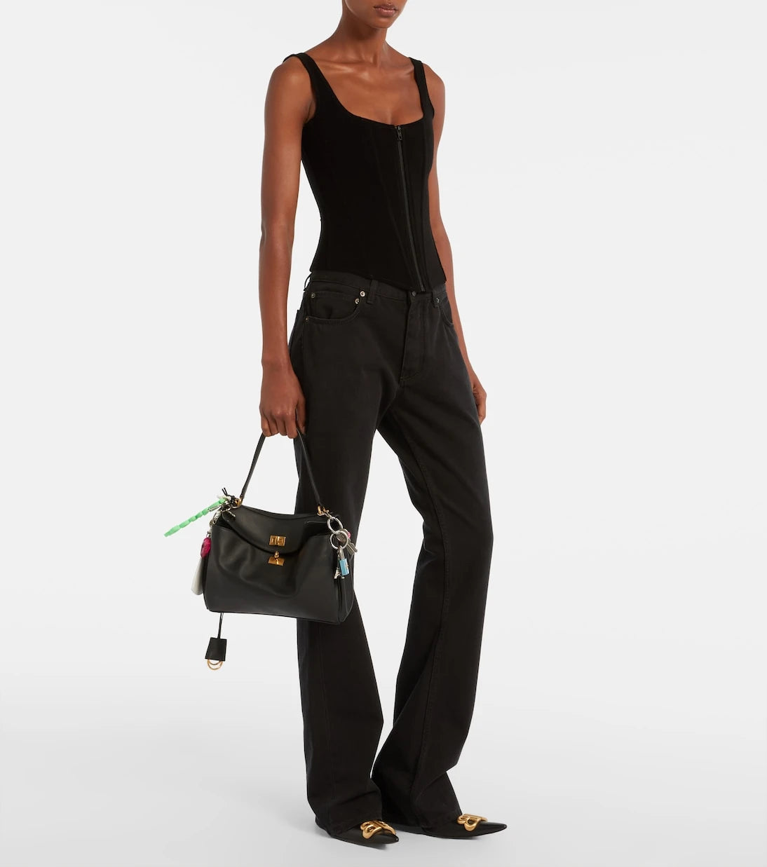 Balenciaga - Cotton-blend velvet corset top