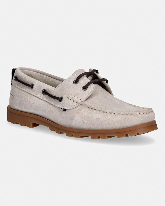Tommy Hilfiger Erkek Süet Mokasen HILIFGER LIGHT SDE BOAT SHOE