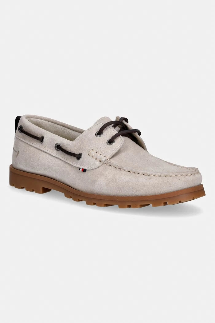 Tommy Hilfiger Erkek Süet Mokasen HILIFGER LIGHT SDE BOAT SHOE