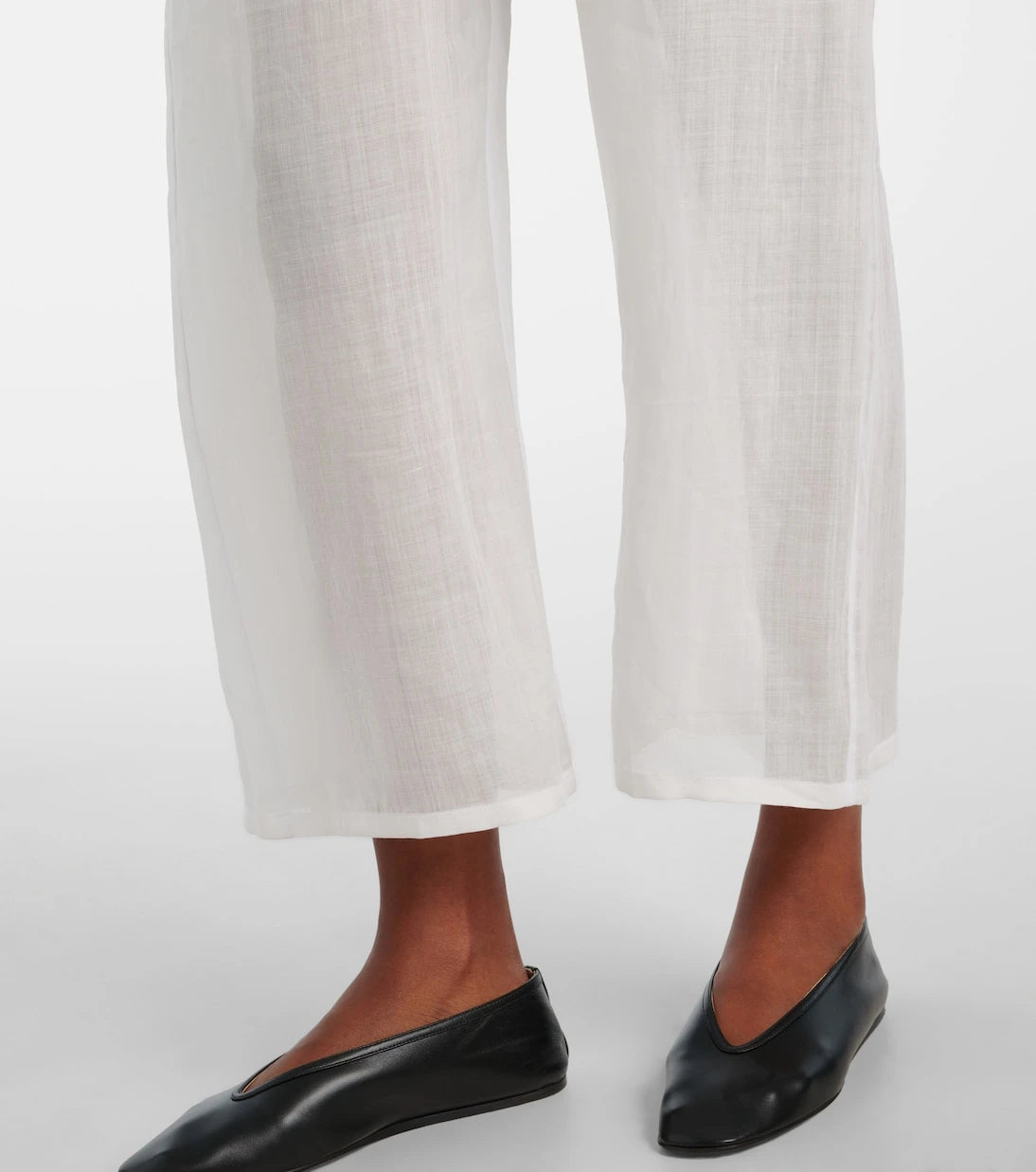 Leset - Niko ramie cropped barrel-leg pants
