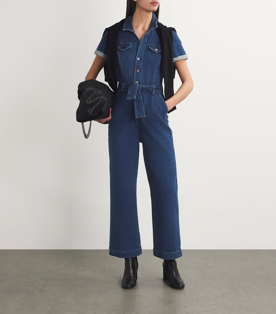 Pink Denim Anessa Utility Jumpsuit