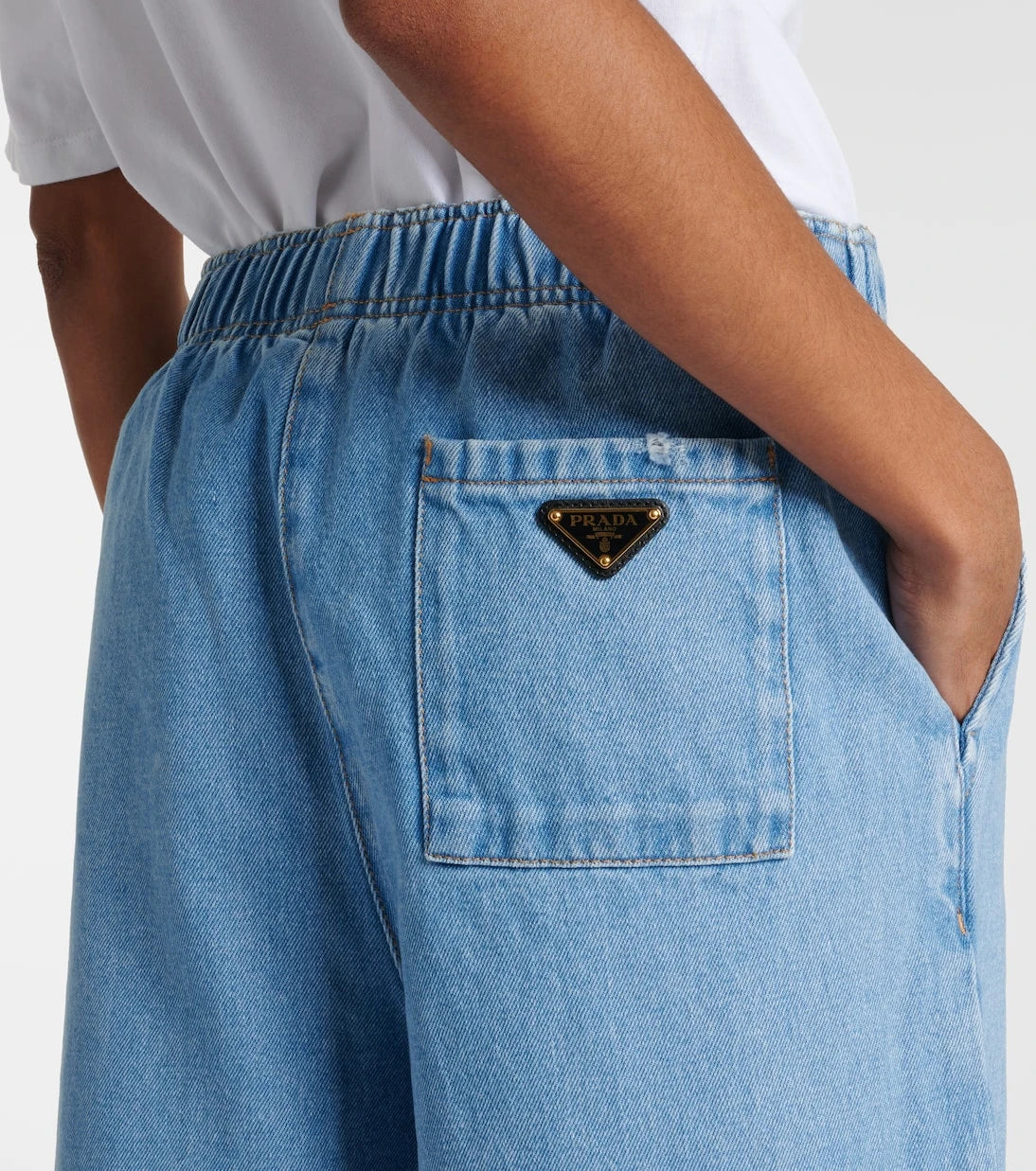 Prada - Logo wide-leg jeans