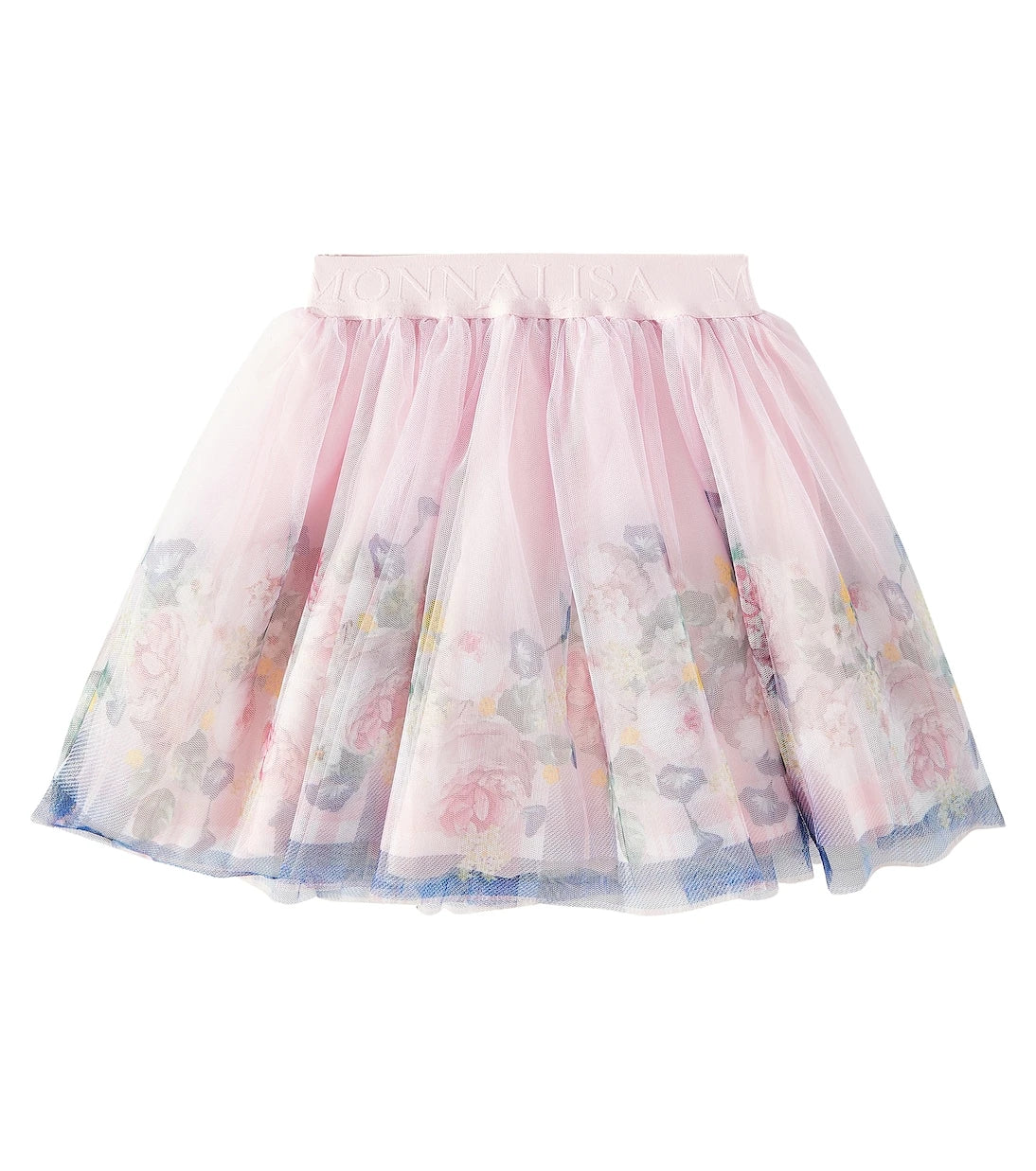Monnalisa - Floral tulle skirt