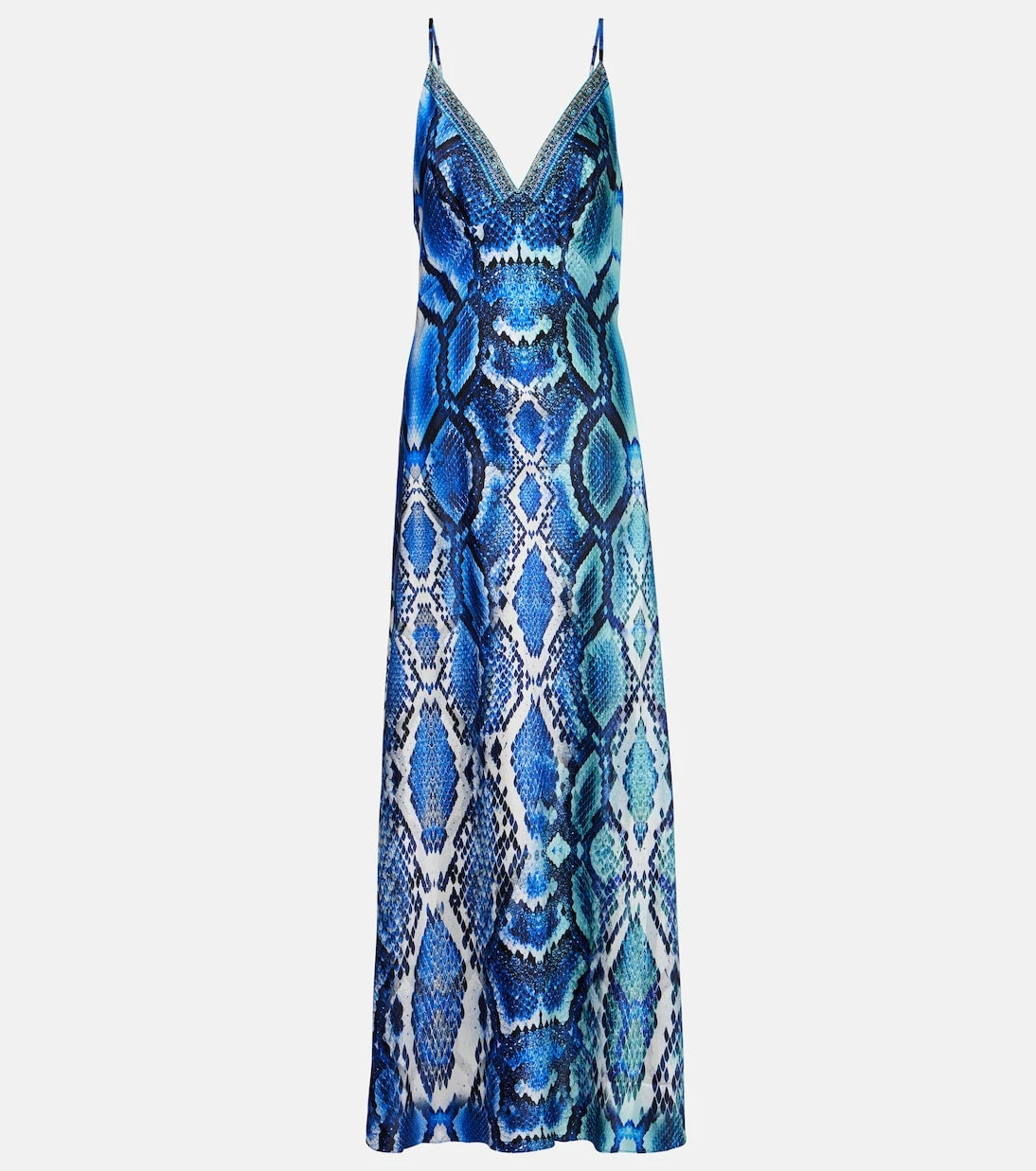 Camilla - Animal-print silk slip dress
