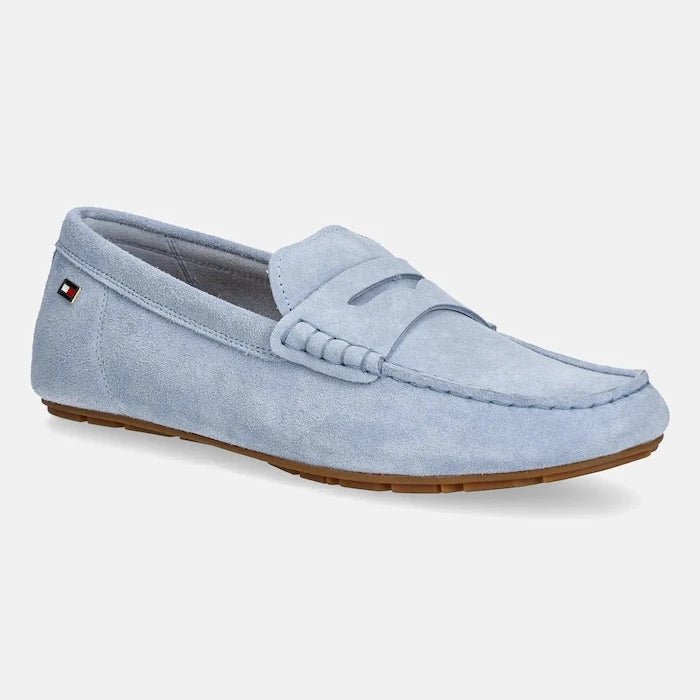 Tommy Hilfiger Kadın Süet Mokasen FLAG SOFT SUEDE DRIVER LOAFER