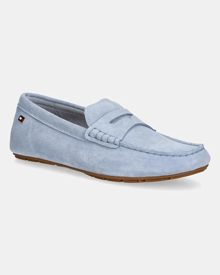 Tommy Hilfiger Kadın Süet Mokasen FLAG SOFT SUEDE DRIVER LOAFER