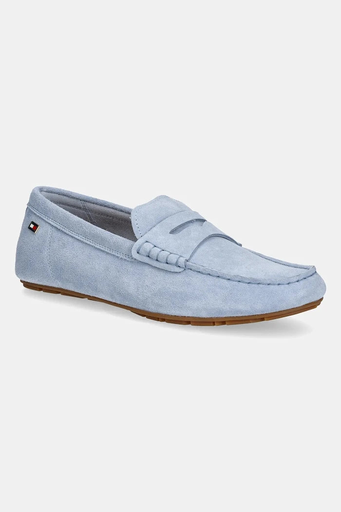 Tommy Hilfiger Kadın Süet Mokasen FLAG SOFT SUEDE DRIVER LOAFER