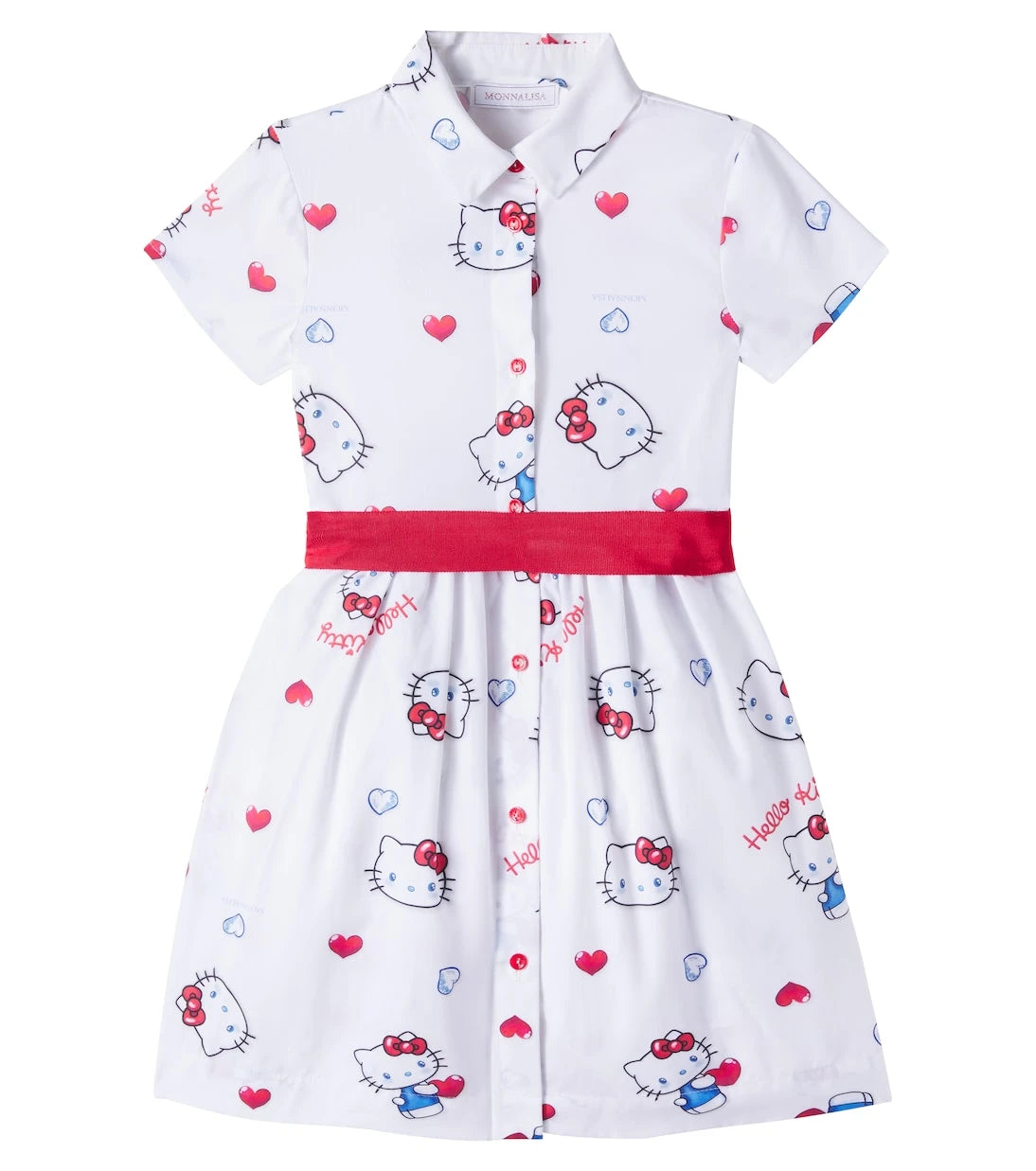Monnalisa - x Hello Kitty cotton poplin shirt dress