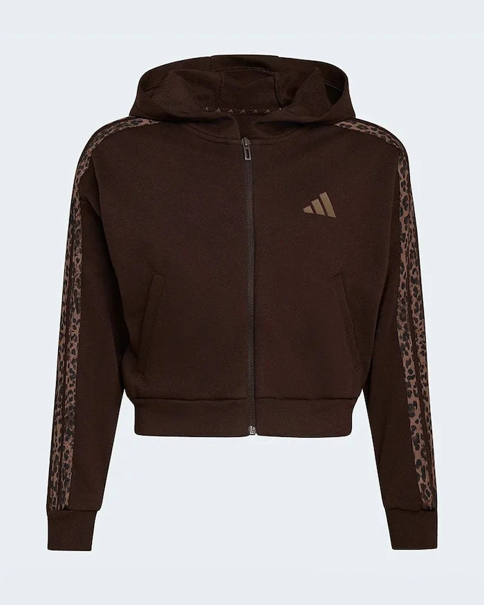 adidas çocuk pamuklu fermuarlı sweatshirt