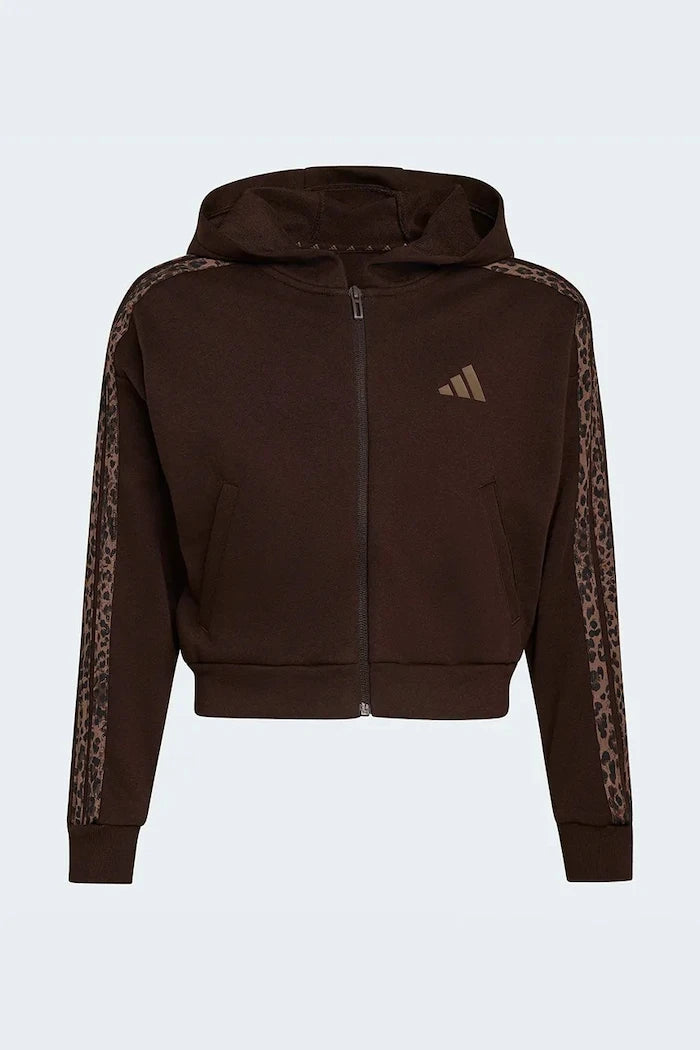 adidas çocuk pamuklu fermuarlı sweatshirt