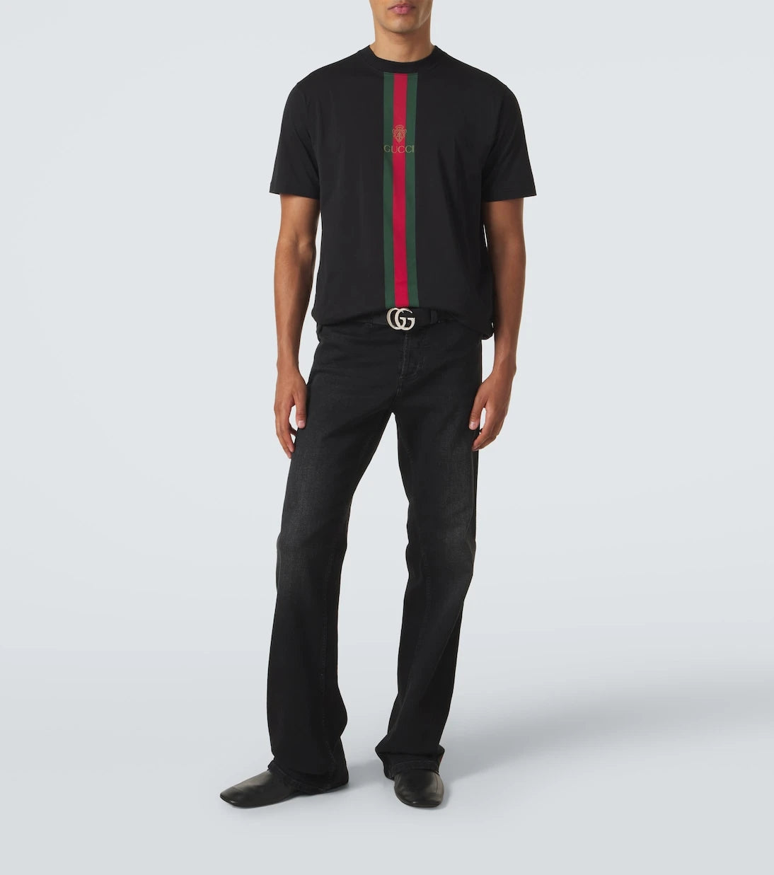 Gucci - Web Stripe cotton T-shirt