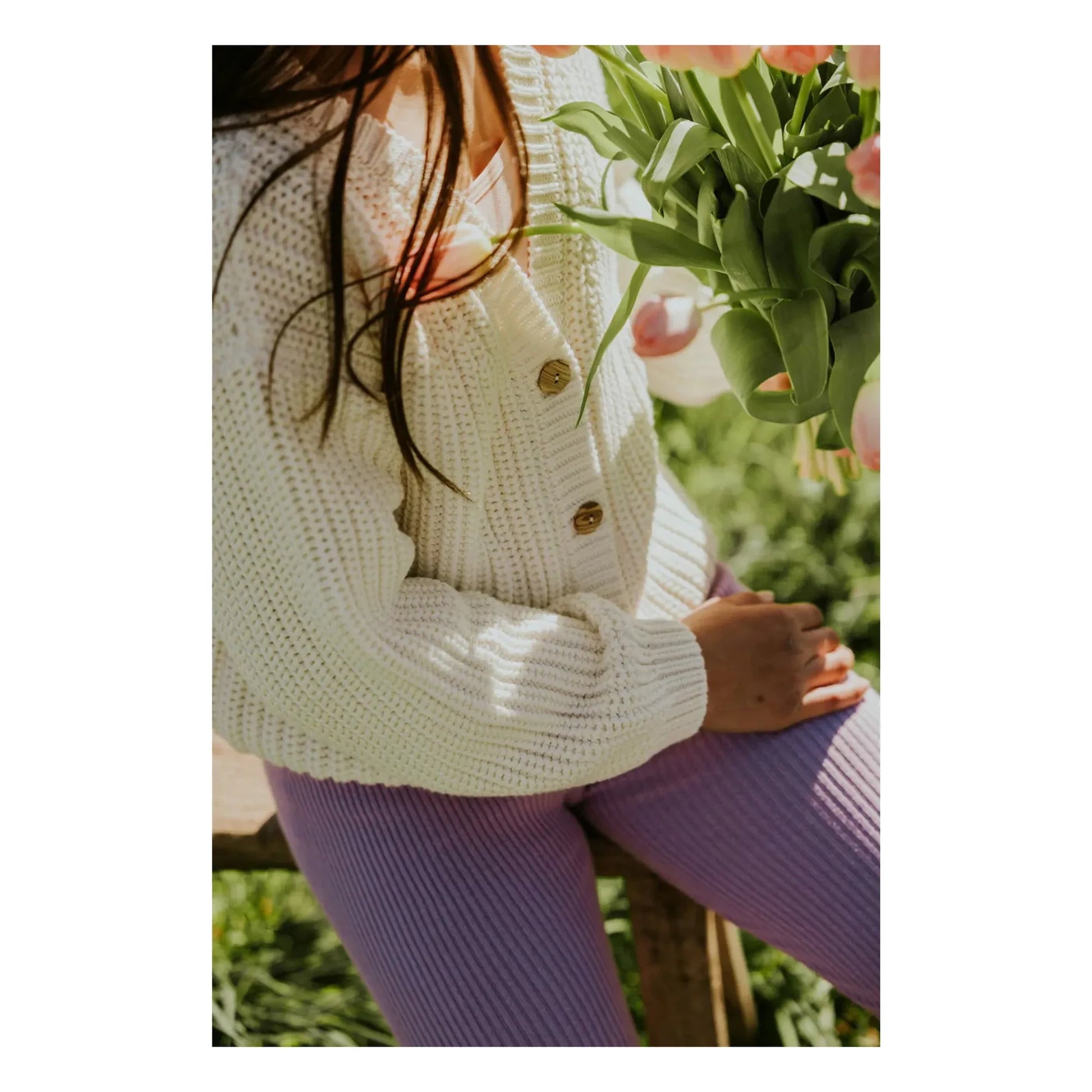 Yuki - Organic Cotton Chunky Cardigan | Ecru