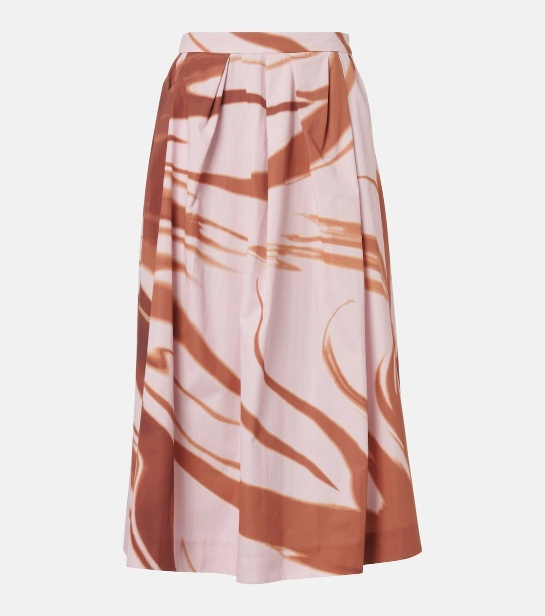 Dries Van Noten - Printed gathered cotton midi skirt