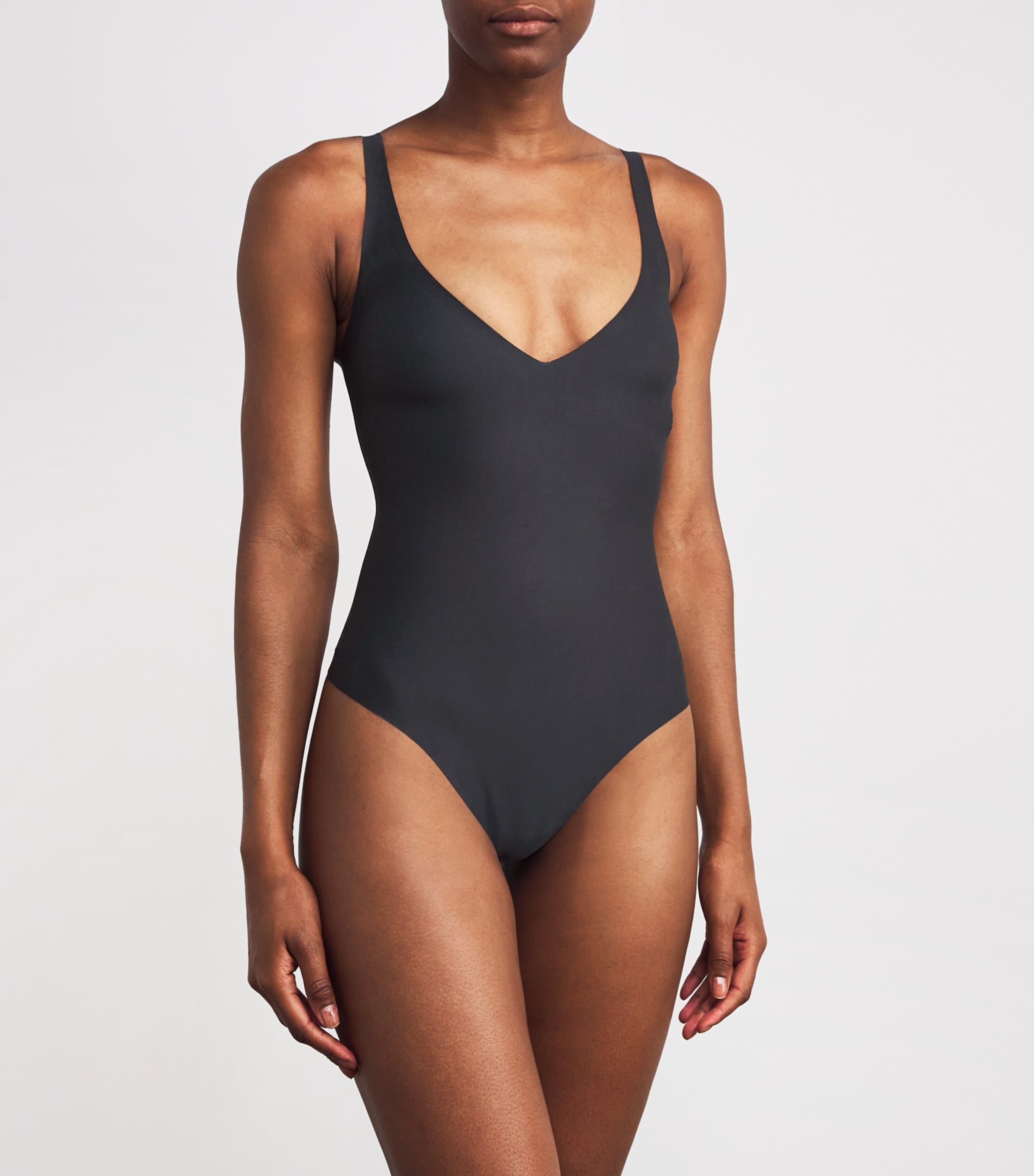 Skims Brown Plunge Bodysuit