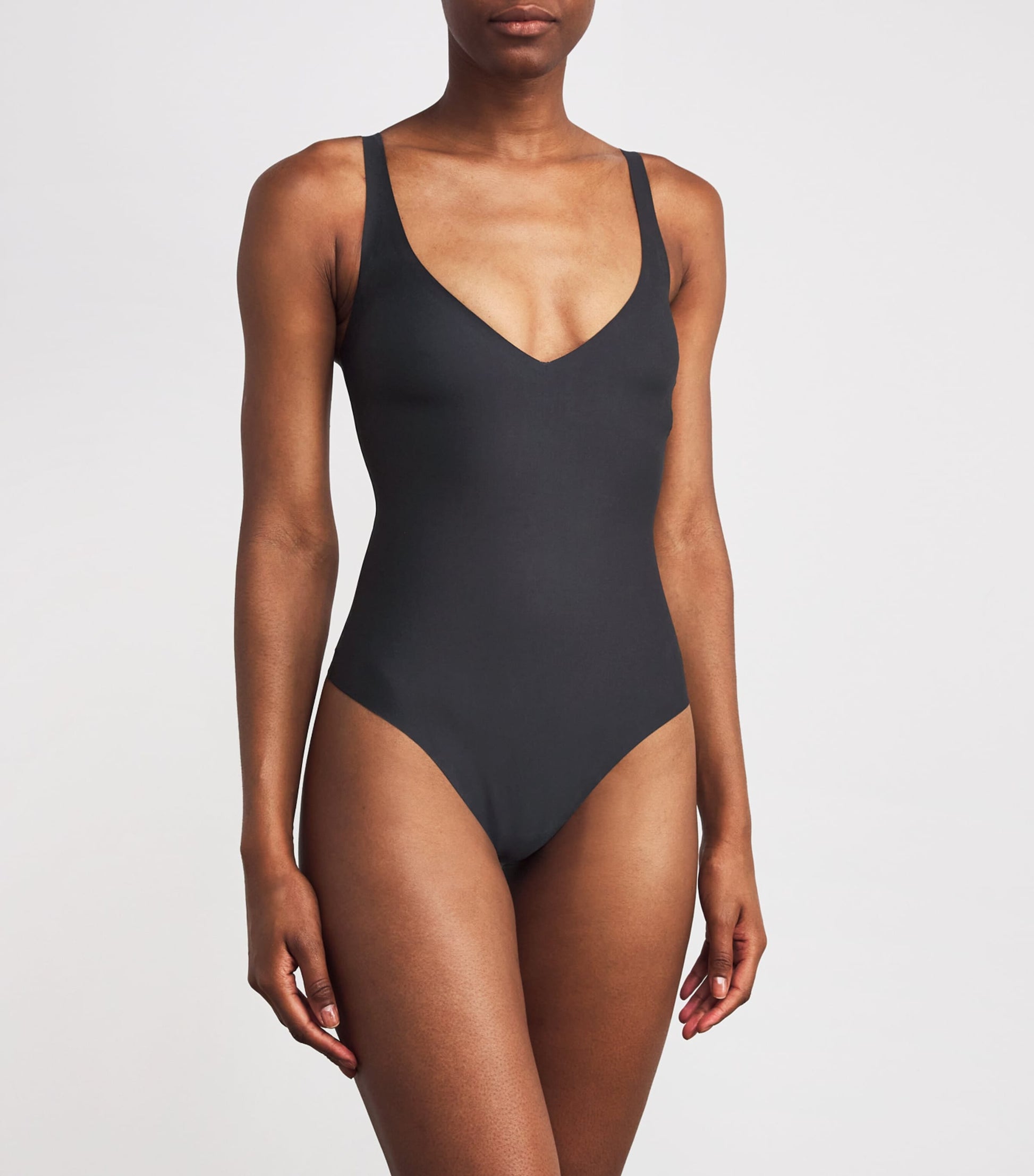 Skims Brown Plunge Bodysuit