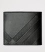 Burberry Leather Embossed Check Bifold Coin Wallet