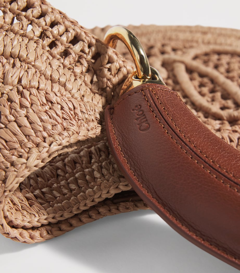 Chloé Raffia Summer Banana Shoulder Bag