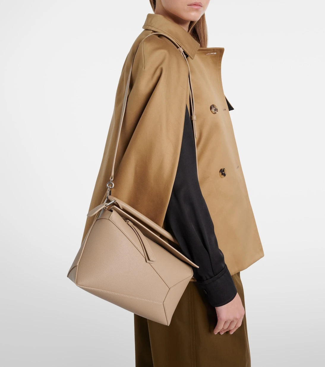 Loewe - Puzzle Edge Small leather top-handle bag