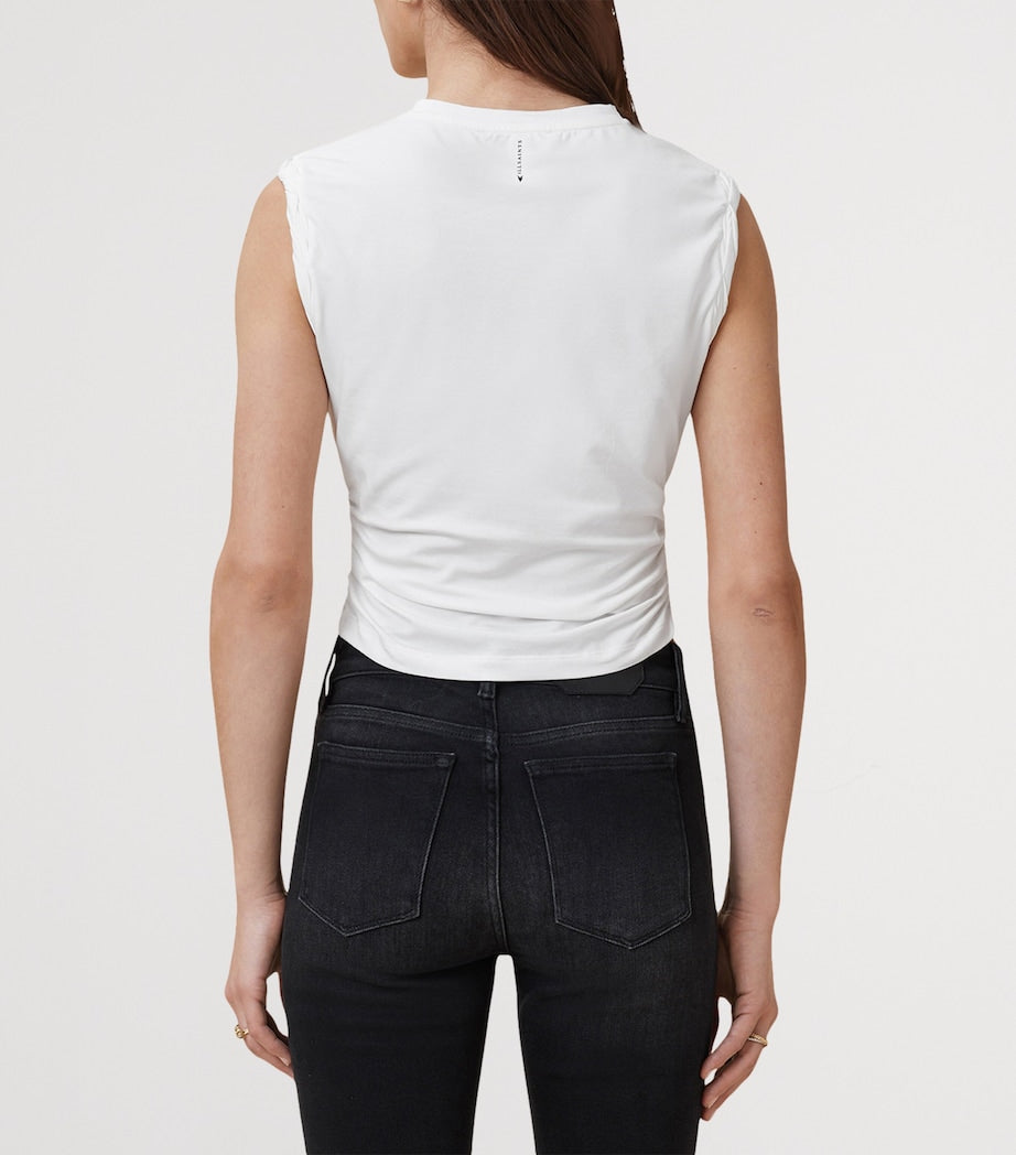 White Cotton-Modal West Tank