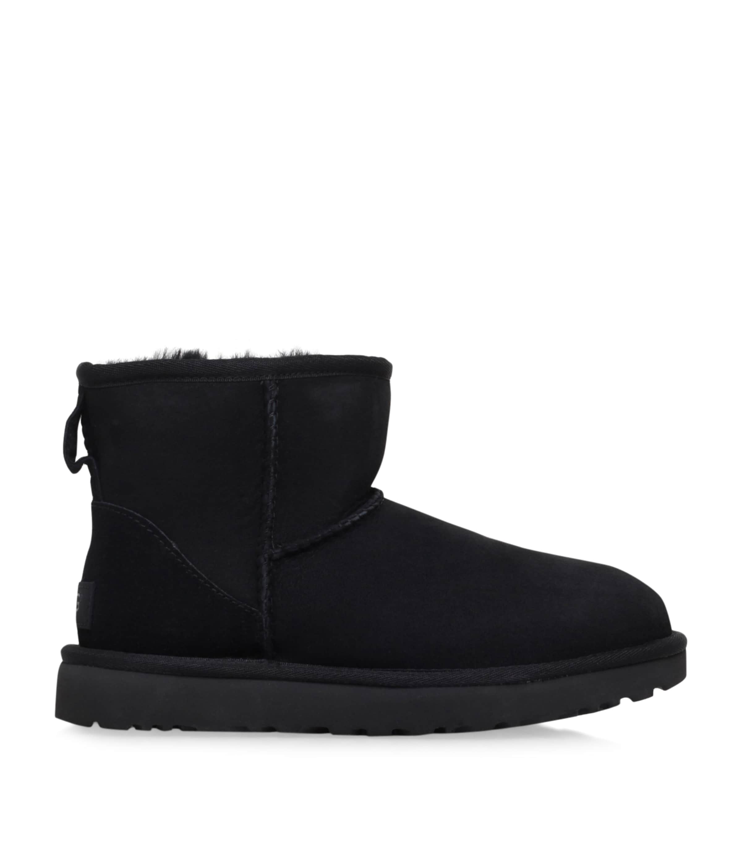 Black Classic Mini Suede Boots