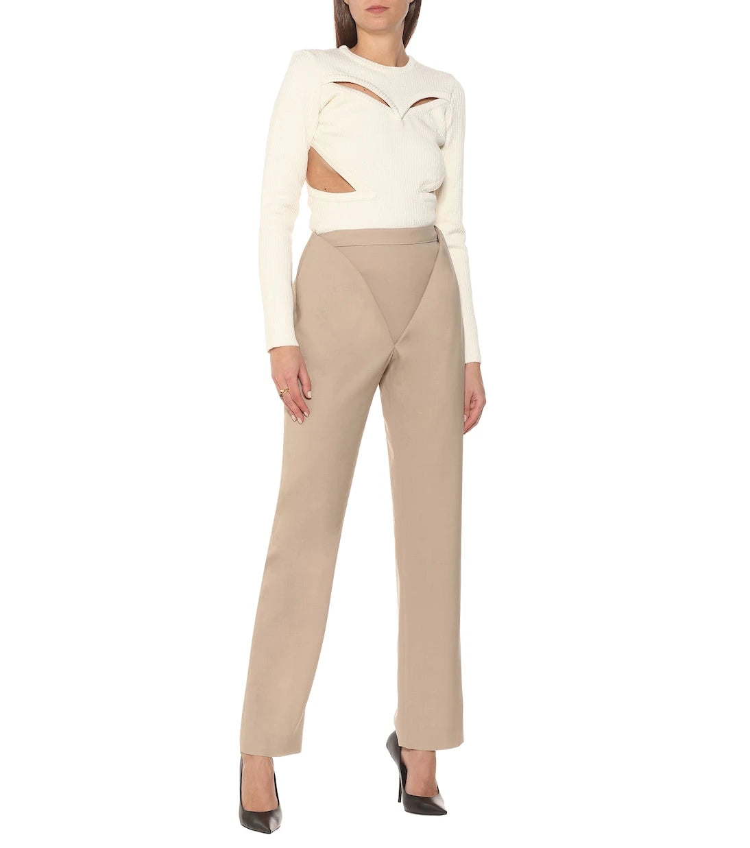 Y/Project - Cutout wool-blend sweater