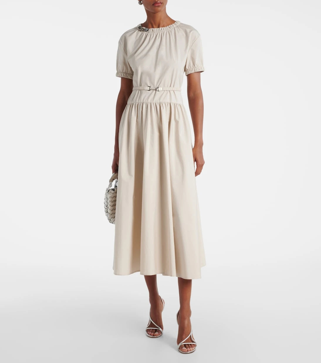 'S Max Mara - Terry cotton poplin midi dress