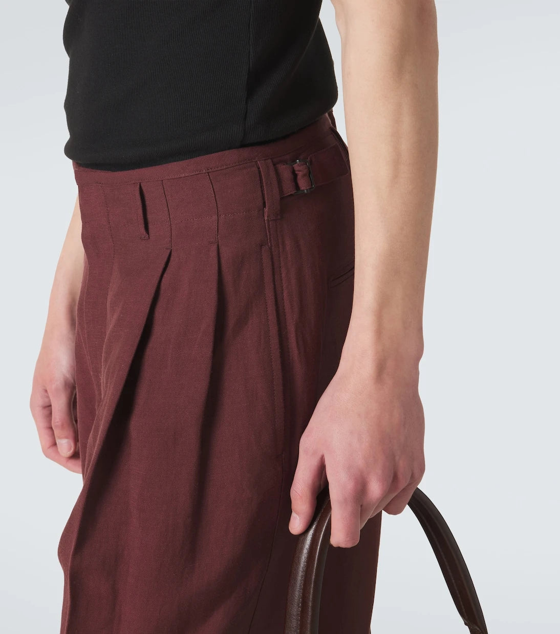 Lemaire - Pleated gabardine wide-leg pants