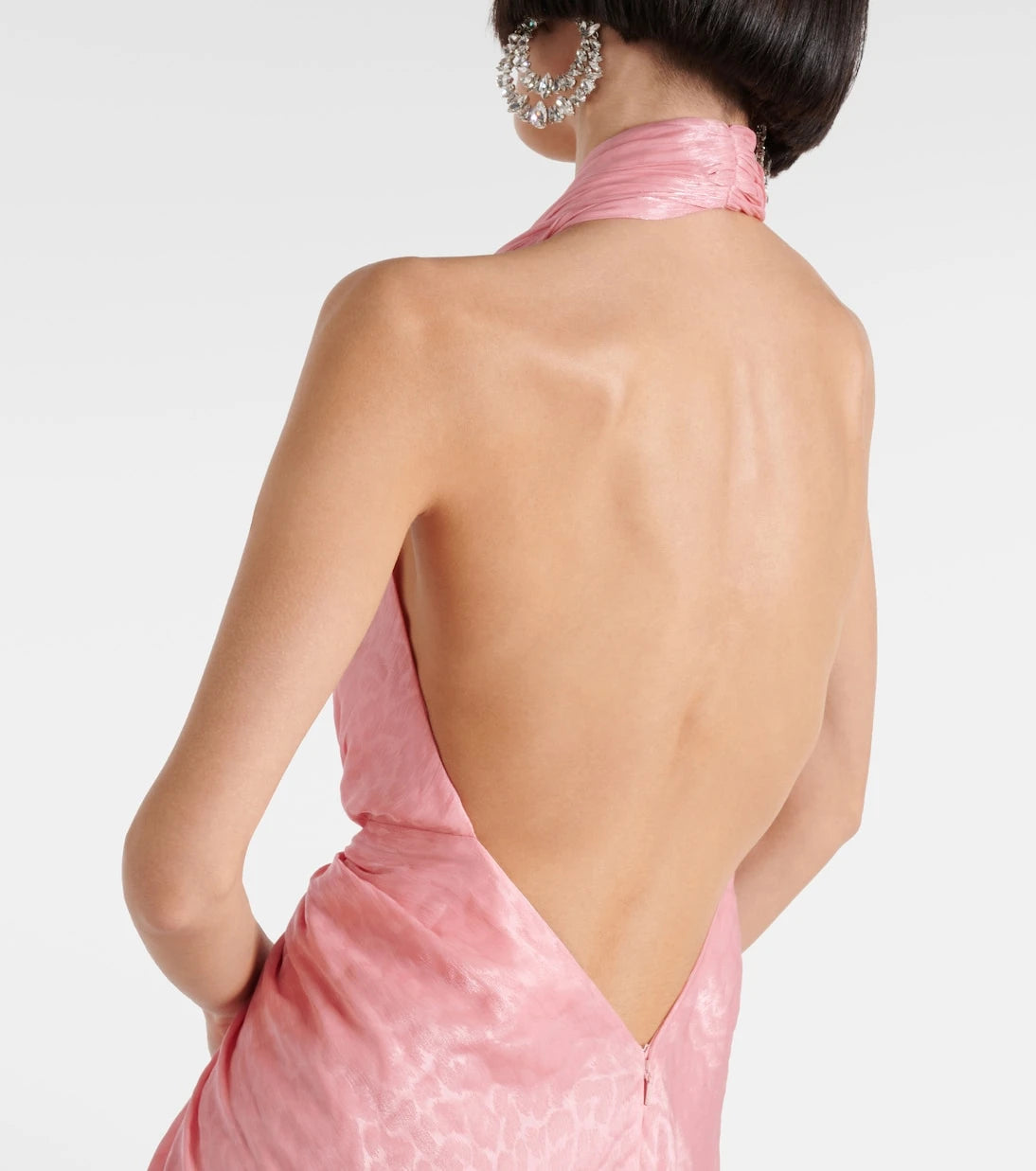 Costarellos - Joa draped metallic georgette gown