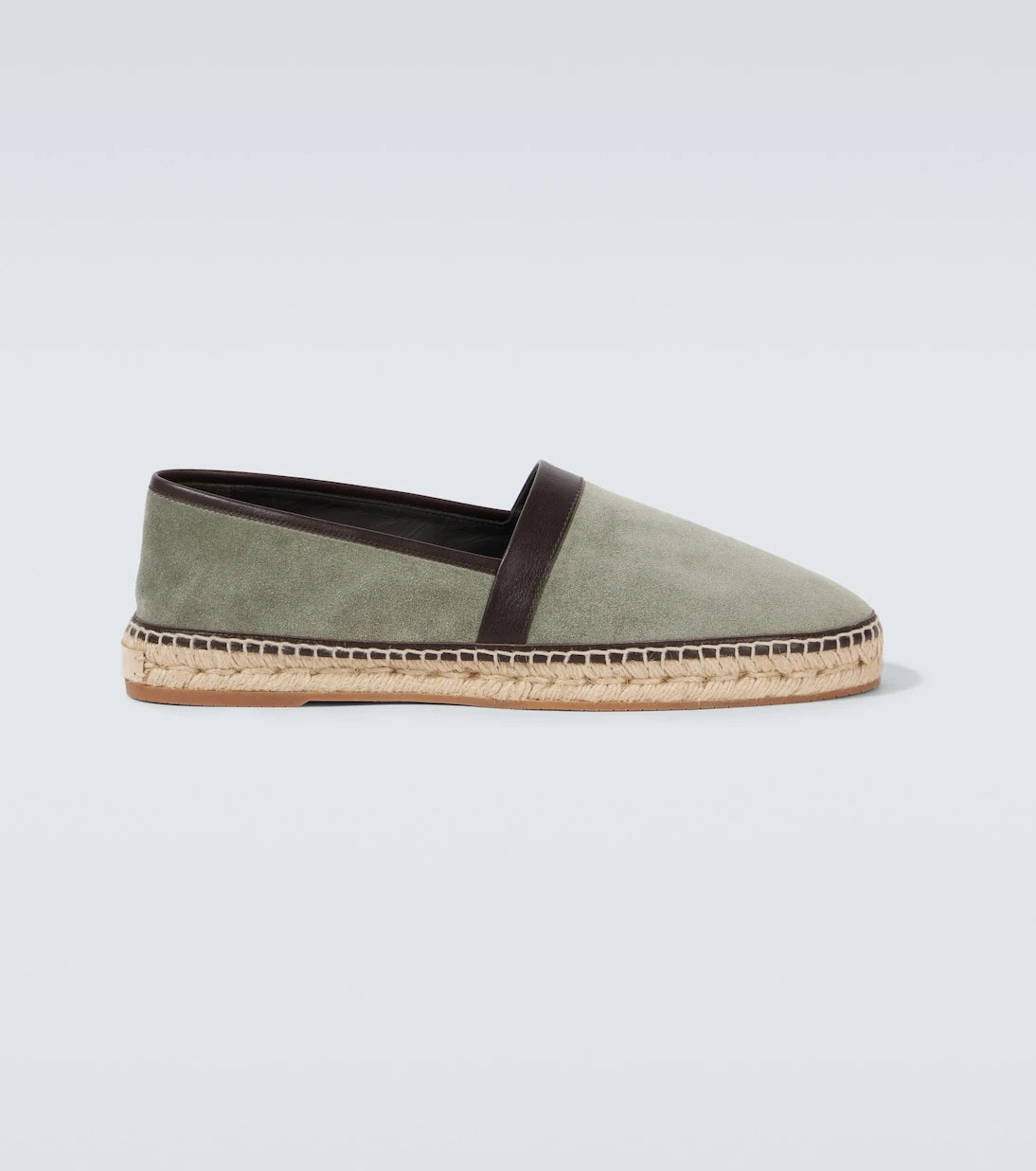 Manolo Blahnik - Nerano leather-trimmed suede espadrilles