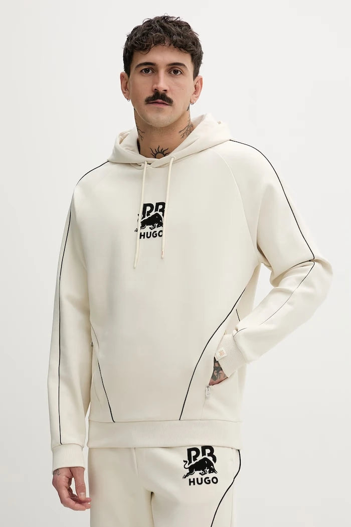 HUGO kapüşonlu erkek pamuk elastan Dofrentis_RB sweatshirt