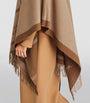 Beige Wool Jacquard Hilde Cape