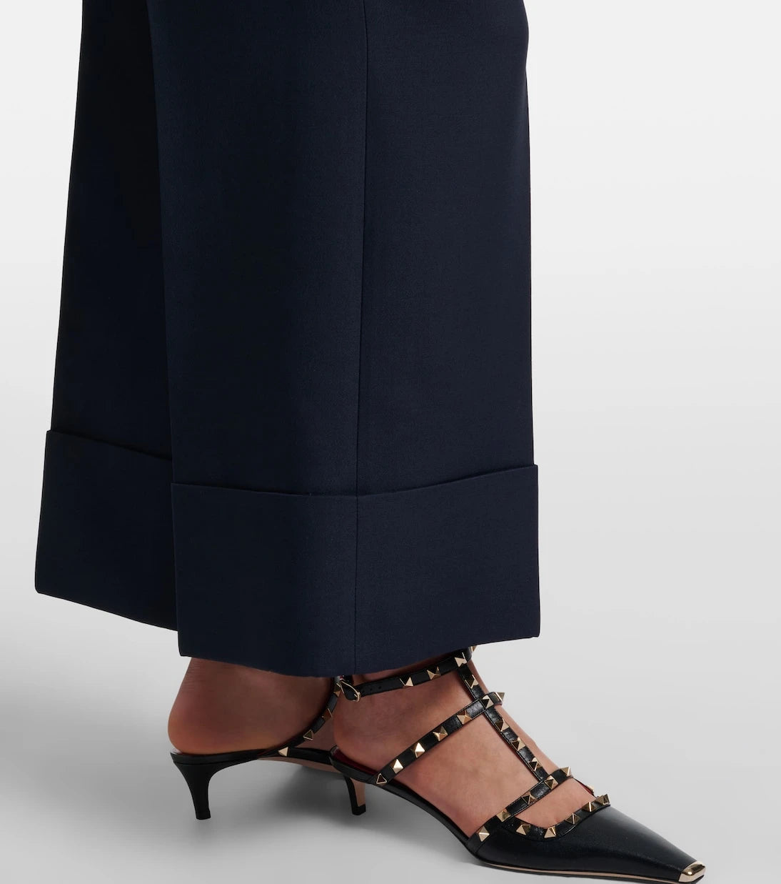 Valentino - VGold Crepe Couture wide-leg pants