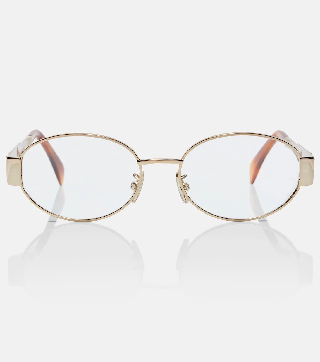 Celine Eyewear - Metal Triomphe round glasses